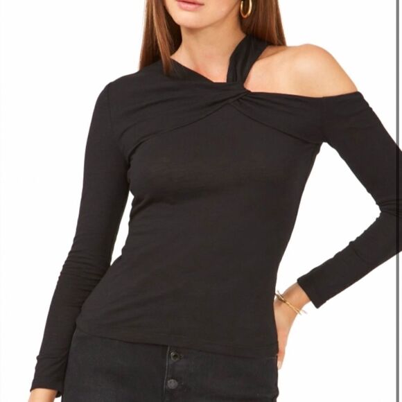 1. State Tops - 1.State Twist Front One- Shoulder Top sz Small NWT